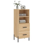vidaXL Servantă, stejar sonoma, 34,5x34x90 cm, lemn compozit vidaXL Servantă, stejar sonoma, 34,5x34x90 cm, lemn compozit