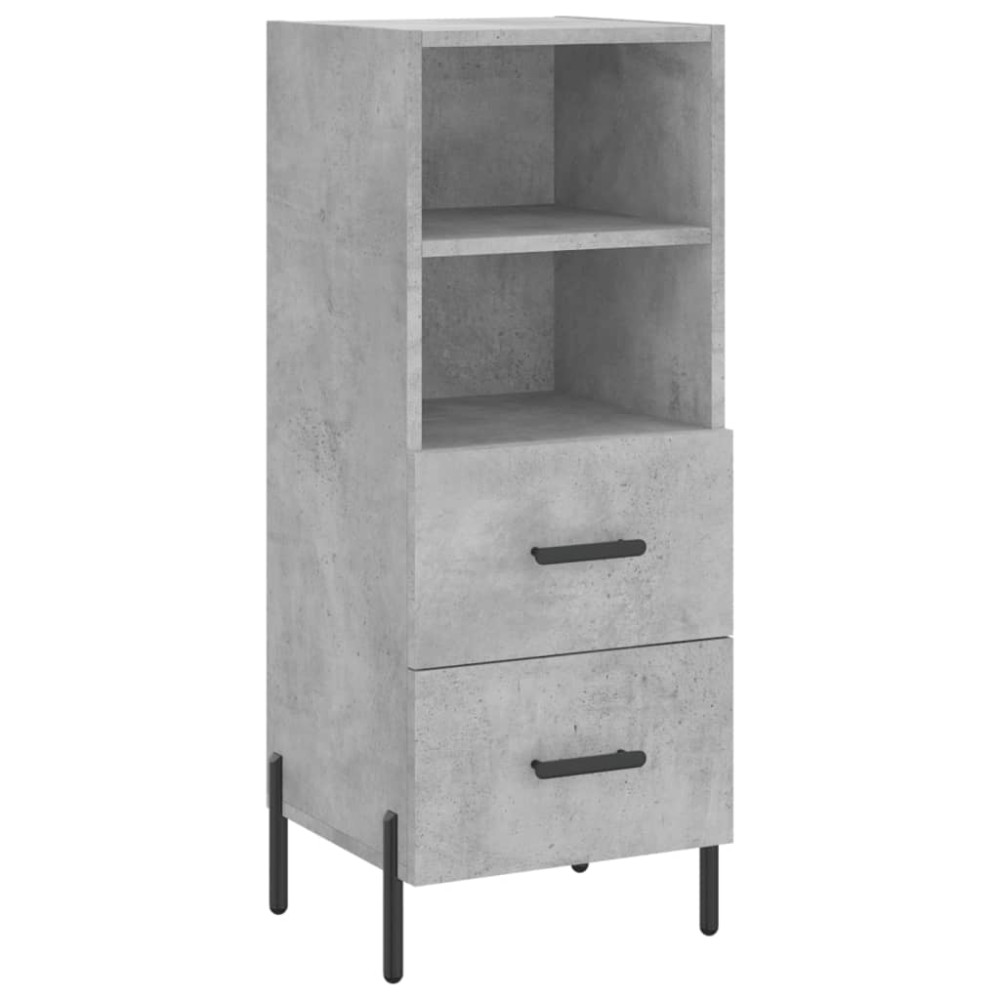 vidaXL Servantă, gri beton, 34,5x34x90 cm, lemn compozit