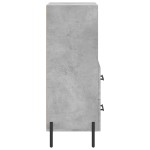 vidaXL Servantă, gri beton, 34,5x34x90 cm, lemn compozit