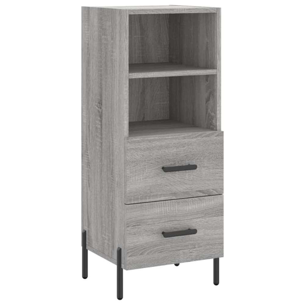 vidaXL Servantă, gri sonoma, 34,5x34x90 cm, lemn compozit