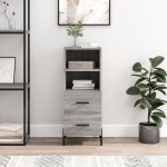vidaXL Servantă, gri sonoma, 34,5x34x90 cm, lemn compozit vidaXL Servantă, gri sonoma, 34,5x34x90 cm, lemn compozit