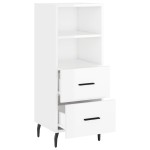 vidaXL Servantă, alb extralucios, 34,5x34x90 cm, lemn compozit vidaXL Servantă, alb extralucios, 34,5x34x90 cm, lemn compozit