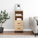 vidaXL Servantă, stejar sonoma, 34,5x34x90 cm, lemn compozit vidaXL Servantă, stejar sonoma, 34,5x34x90 cm, lemn compozit