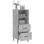 vidaXL Servantă, gri beton, 34,5x34x90 cm, lemn compozit vidaXL Servantă, gri beton, 34,5x34x90 cm, lemn compozit
