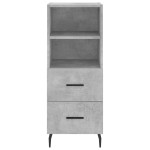 vidaXL Servantă, gri beton, 34,5x34x90 cm, lemn compozit vidaXL Servantă, gri beton, 34,5x34x90 cm, lemn compozit