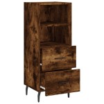 vidaXL Servantă, stejar fumuriu, 34,5x34x90 cm, lemn compozit vidaXL Servantă, stejar fumuriu, 34,5x34x90 cm, lemn compozit