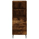 vidaXL Servantă, stejar fumuriu, 34,5x34x90 cm, lemn compozit vidaXL Servantă, stejar fumuriu, 34,5x34x90 cm, lemn compozit