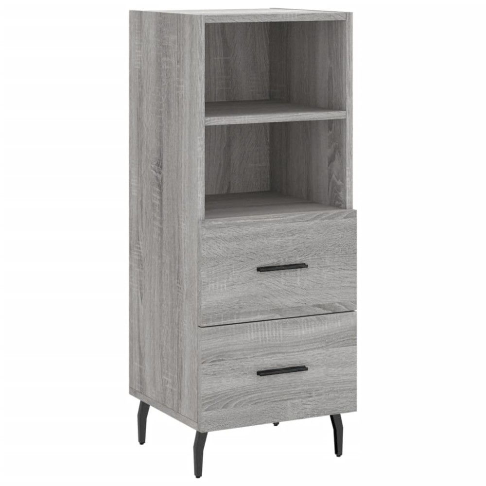 vidaXL Servantă, gri sonoma, 34,5x34x90 cm, lemn compozit