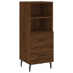 vidaXL Servantă, stejar maro, 34,5x34x90 cm, lemn compozit