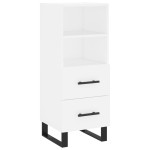 vidaXL Servantă, alb, 34,5x34x90 cm, lemn compozit vidaXL Servantă, alb, 34,5x34x90 cm, lemn compozit