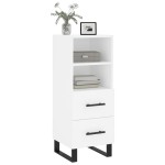 vidaXL Servantă, alb, 34,5x34x90 cm, lemn compozit vidaXL Servantă, alb, 34,5x34x90 cm, lemn compozit