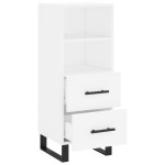 vidaXL Servantă, alb, 34,5x34x90 cm, lemn compozit vidaXL Servantă, alb, 34,5x34x90 cm, lemn compozit