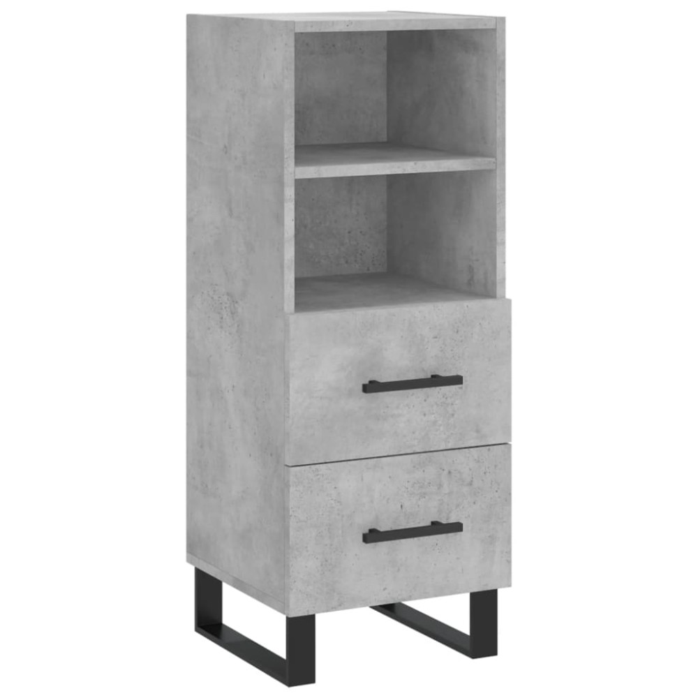 vidaXL Servantă, gri beton, 34,5x34x90 cm, lemn compozit