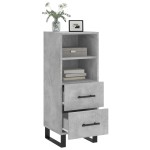 vidaXL Servantă, gri beton, 34,5x34x90 cm, lemn compozit