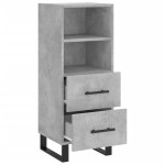 vidaXL Servantă, gri beton, 34,5x34x90 cm, lemn compozit