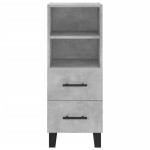 vidaXL Servantă, gri beton, 34,5x34x90 cm, lemn compozit