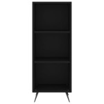 vidaXL Dulap cu rafturi, negru, 34,5x32,5x90 cm, lemn compozit vidaXL Dulap cu rafturi, negru, 34,5x32,5x90 cm, lemn compozit