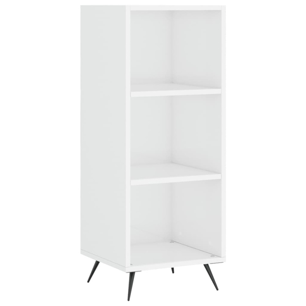 vidaXL Dulap cu rafturi, alb extralucios, 34,5x32,5x90cm lemn compozit