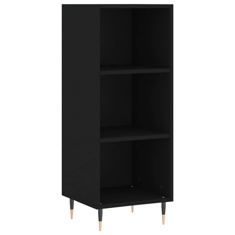 vidaXL Servantă, negru, 34,5x32,5x90 cm, lemn compozit