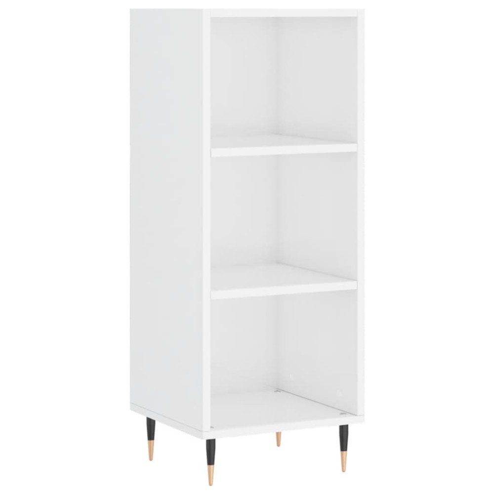 vidaXL Servantă, alb extralucios, 34,5x32,5x90 cm, lemn compozit