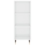 vidaXL Servantă, alb extralucios, 34,5x32,5x90 cm, lemn compozit
