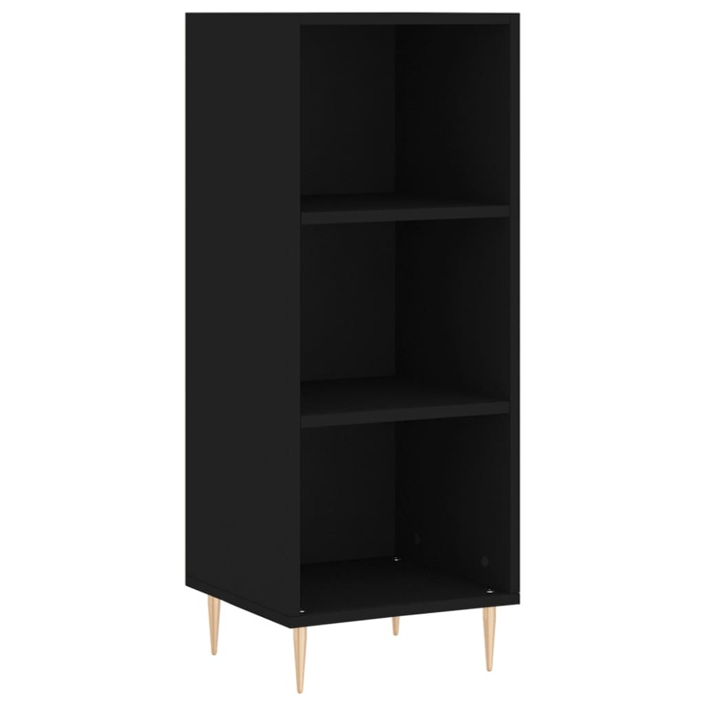 vidaXL Servantă, negru, 34,5x32,5x90 cm, lemn compozit