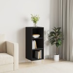 vidaXL Servantă, negru, 34,5x32,5x90 cm, lemn compozit vidaXL Servantă, negru, 34,5x32,5x90 cm, lemn compozit