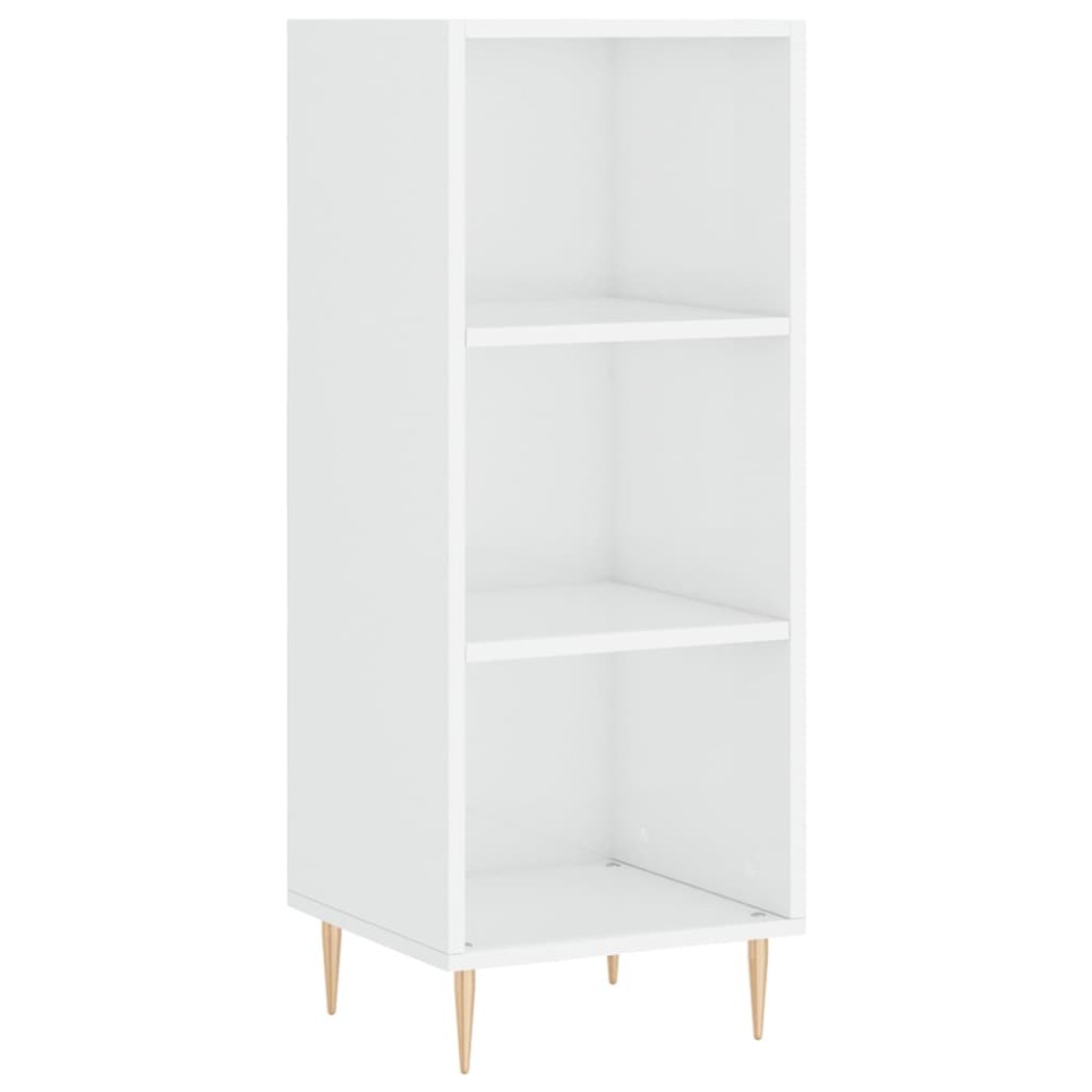 vidaXL Servantă, alb extralucios, 34,5x32,5x90 cm, lemn compozit