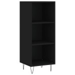 vidaXL Servantă, negru, 34,5x32,5x90 cm, lemn compozit