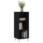 vidaXL Servantă, negru, 34,5x32,5x90 cm, lemn compozit