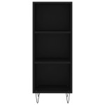 vidaXL Servantă, negru, 34,5x32,5x90 cm, lemn compozit