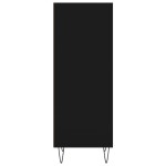 vidaXL Servantă, negru, 34,5x32,5x90 cm, lemn compozit
