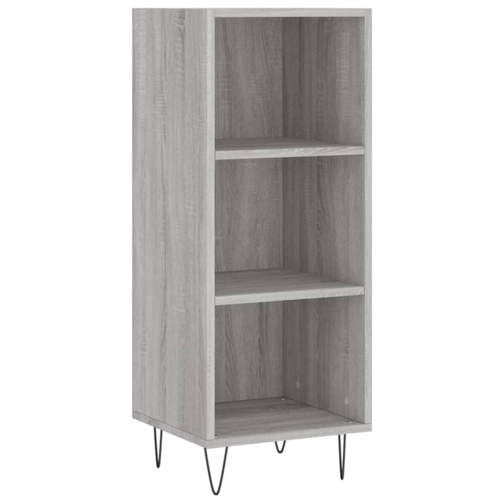 vidaXL Servantă, gri sonoma, 34,5x32,5x90 cm, lemn compozit