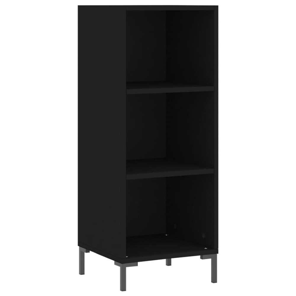 vidaXL Servantă, negru, 34,5x32,5x90 cm, lemn compozit