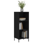 vidaXL Servantă, negru, 34,5x32,5x90 cm, lemn compozit