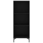 vidaXL Servantă, negru, 34,5x32,5x90 cm, lemn compozit