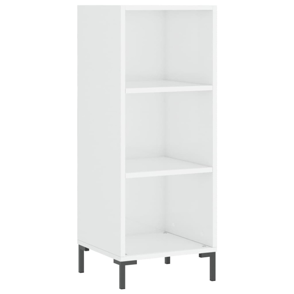 vidaXL Servantă, alb extralucios, 34,5x32,5x90 cm, lemn compozit