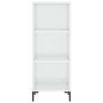 vidaXL Servantă, alb extralucios, 34,5x32,5x90 cm, lemn compozit
