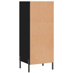 vidaXL Servantă, negru, 34,5x32,5x90 cm, lemn compozit