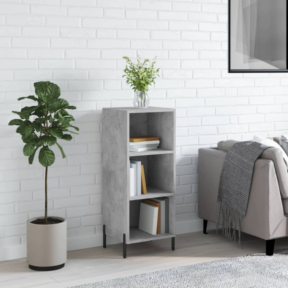 vidaXL Servantă, gri beton, 34,5x32,5x90 cm, lemn prelucrat