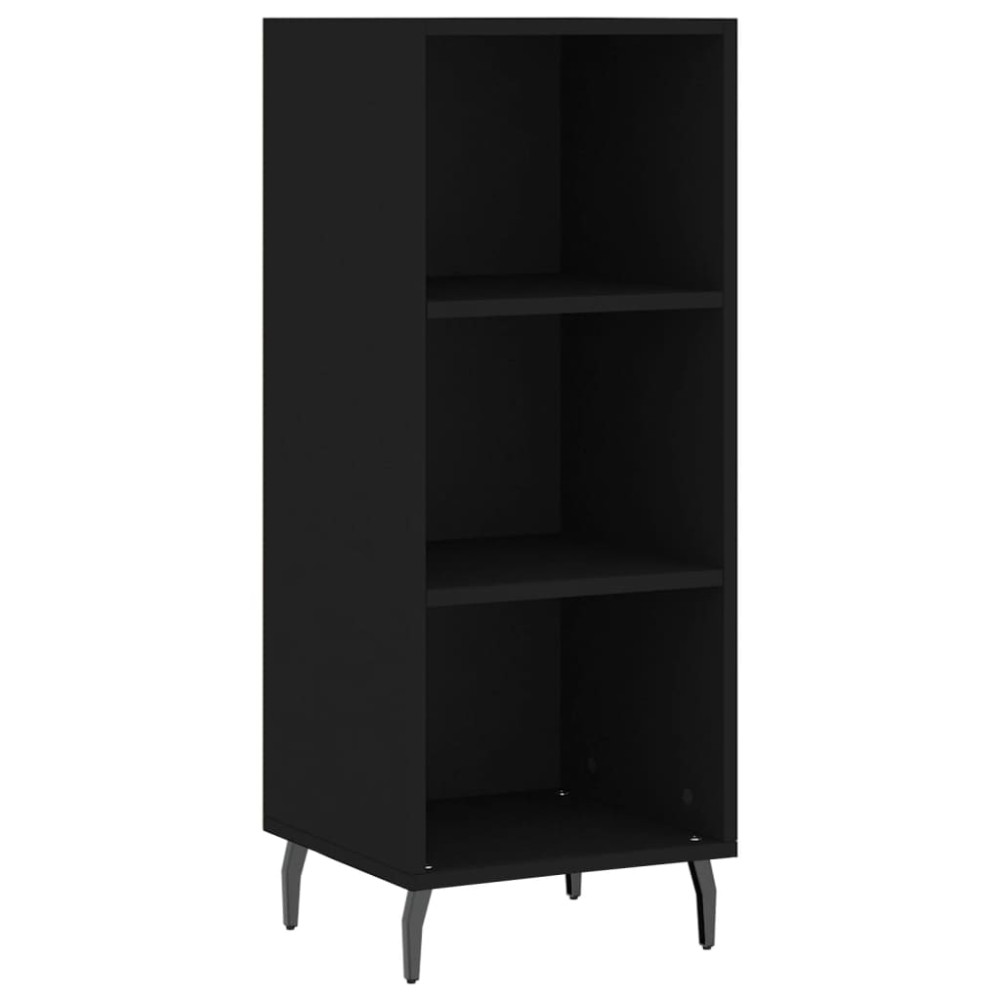 vidaXL Servantă, negru, 34,5x32,5x90 cm, lemn compozit