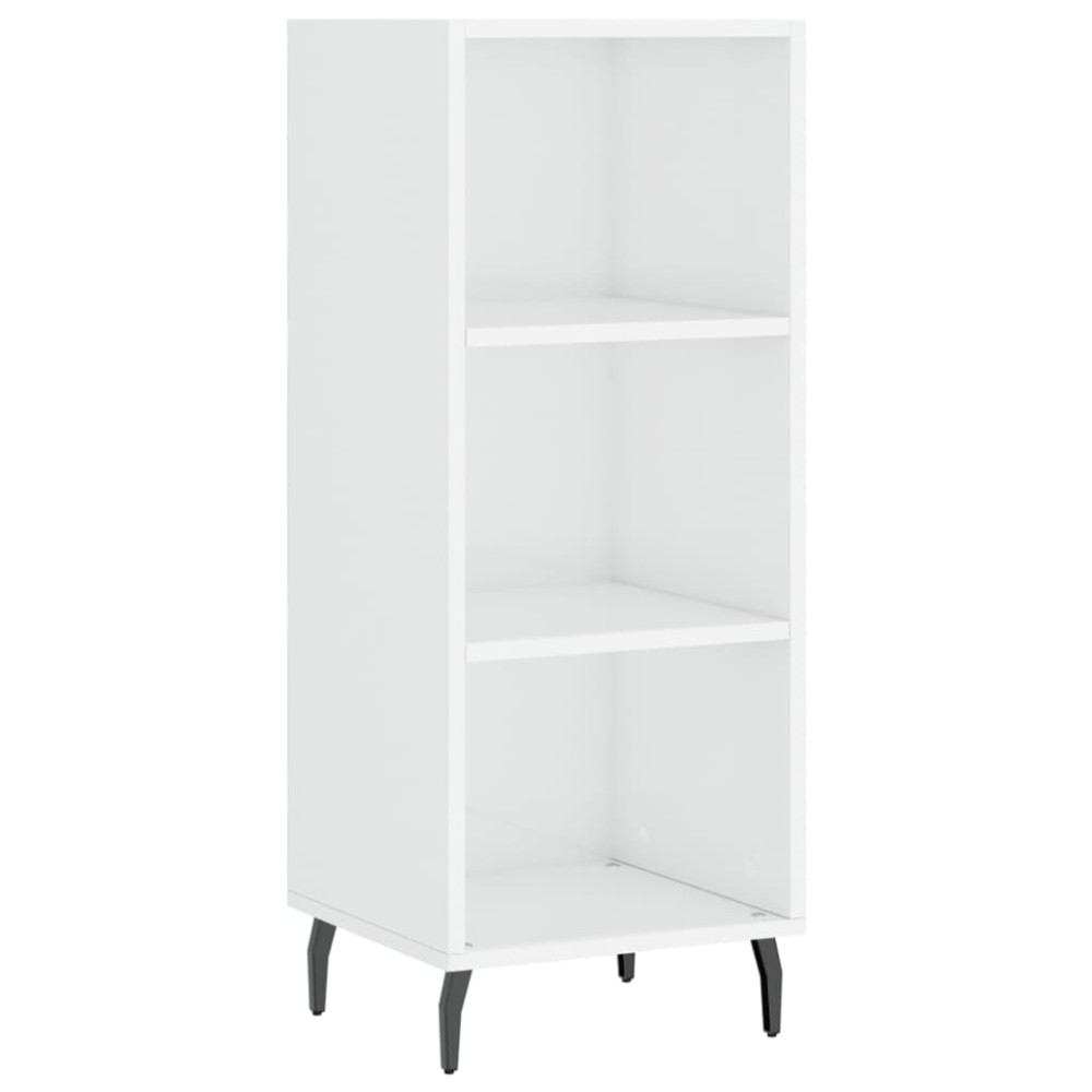 vidaXL Servantă, alb extralucios, 34,5x32,5x90 cm, lemn compozit