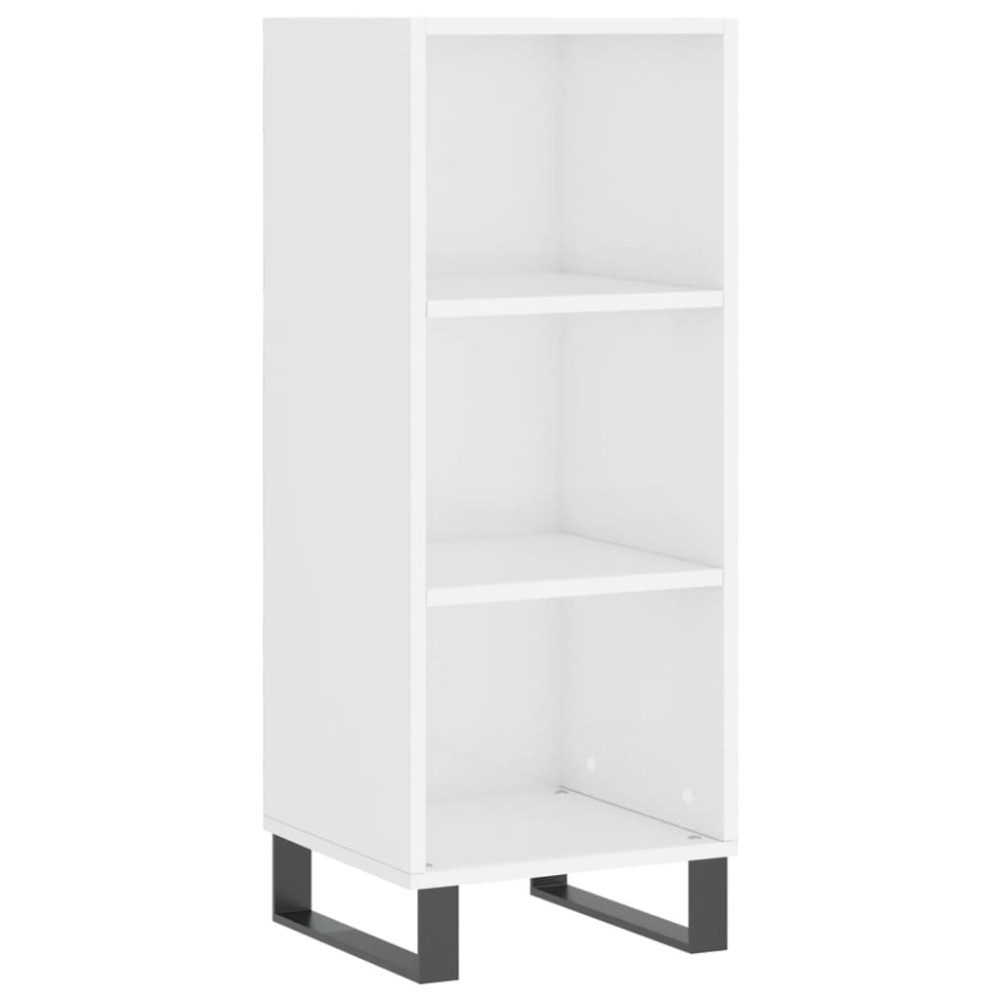 vidaXL Servantă, alb extralucios, 34,5x32,5x90 cm, lemn compozit