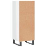 vidaXL Servantă, alb extralucios, 34,5x32,5x90 cm, lemn compozit vidaXL Servantă, alb extralucios, 34,5x32,5x90 cm, lemn compozit