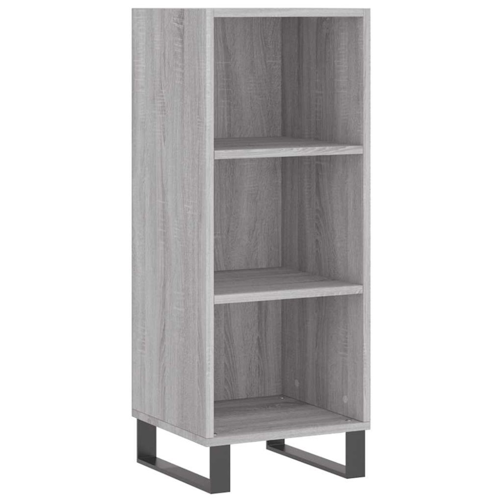 vidaXL Servantă, gri sonoma, 34,5x32,5x90 cm, lemn compozit