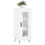 vidaXL Servantă, alb extralucios, 34,5x34x90 cm, lemn compozit