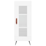 vidaXL Servantă, alb extralucios, 34,5x34x90 cm, lemn compozit