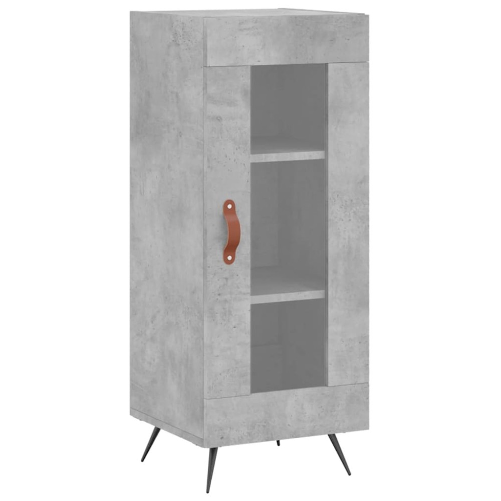 vidaXL Servantă, gri beton, 34,5x34x90 cm, lemn compozit