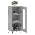 vidaXL Servantă, gri beton, 34,5x34x90 cm, lemn compozit vidaXL Servantă, gri beton, 34,5x34x90 cm, lemn compozit