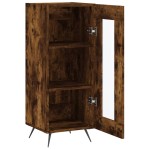 vidaXL Servantă, stejar fumuriu, 34,5x34x90 cm, lemn compozit vidaXL Servantă, stejar fumuriu, 34,5x34x90 cm, lemn compozit